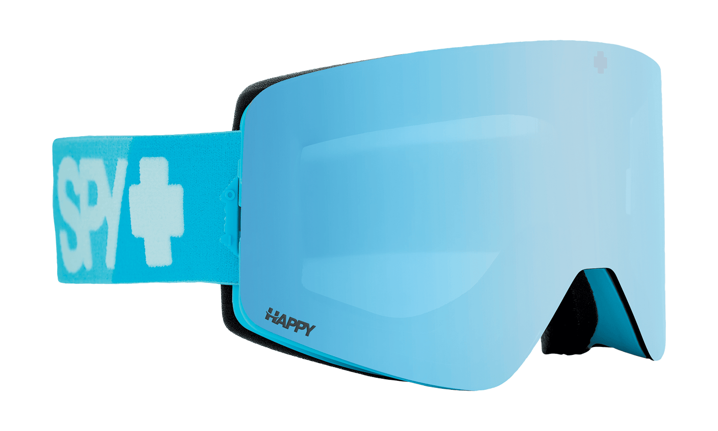SPY Marauder Snow Goggle Goggles  Happy Bronze with Light Blue Spectra Mirror Colorblock 2.0 Happy Blue One Size