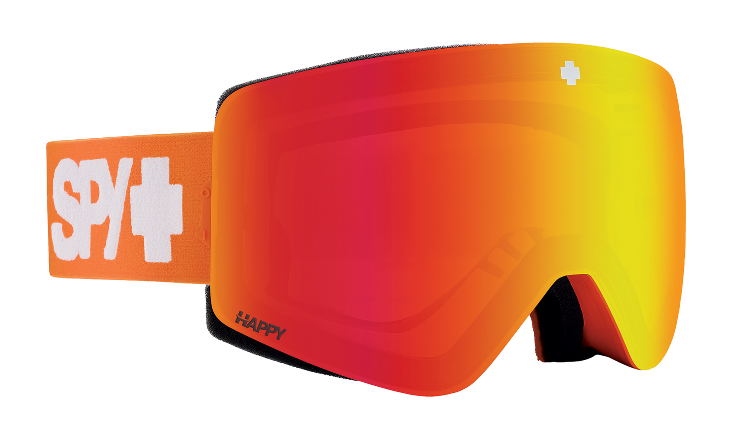 SPY Marauder Elite Snow Goggle Goggles  Happy Bronze with Red Spectra Mirror Beyond Control Orange One Size