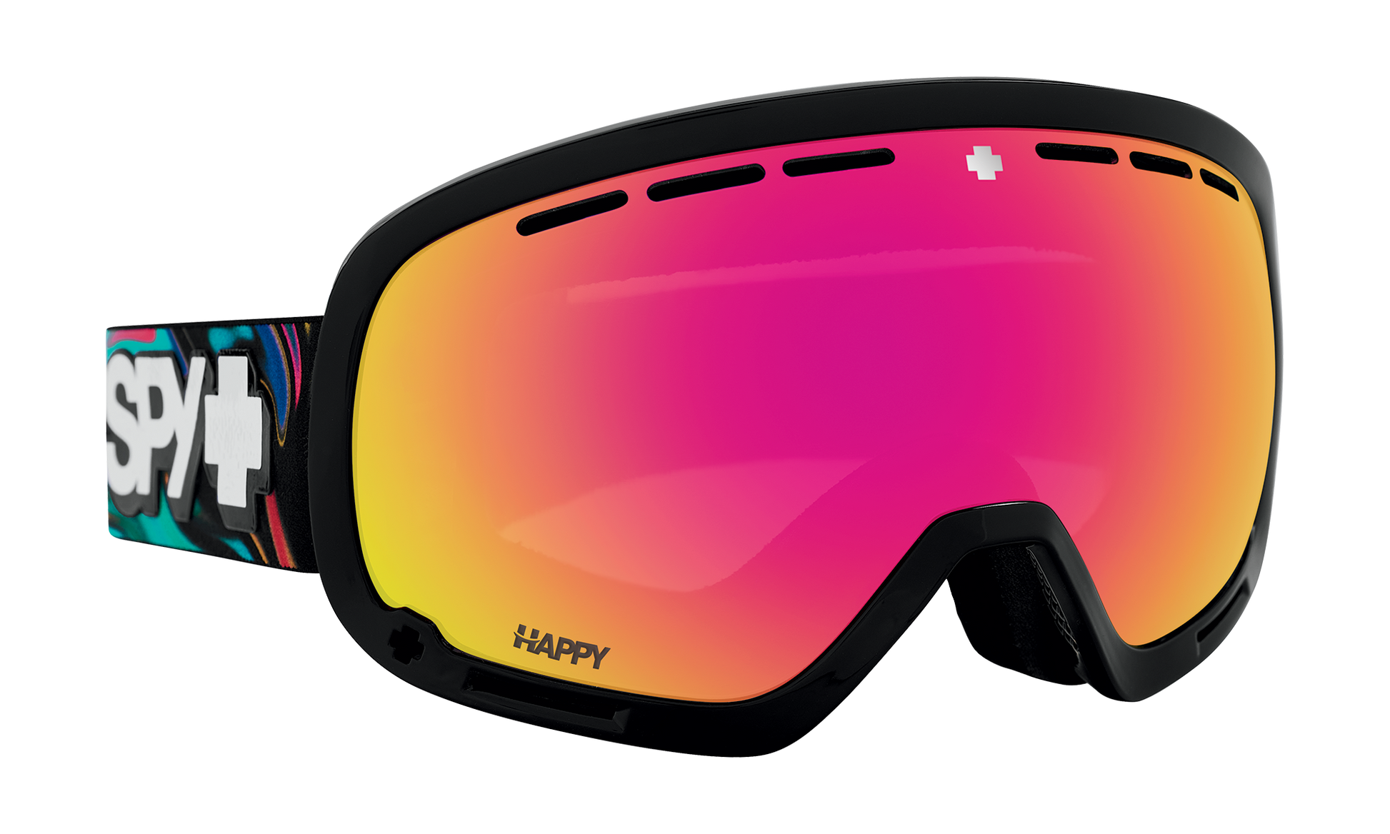 SPY Marshall Snow Goggle Goggles  Happy ML Rose with Pink Spectra Mirror Psychedelic One Size