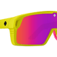 SPY Monolith Sunglasses  Happy Gray Green Pink Spectra Mirror Matte Neon Yellow  138-00-147