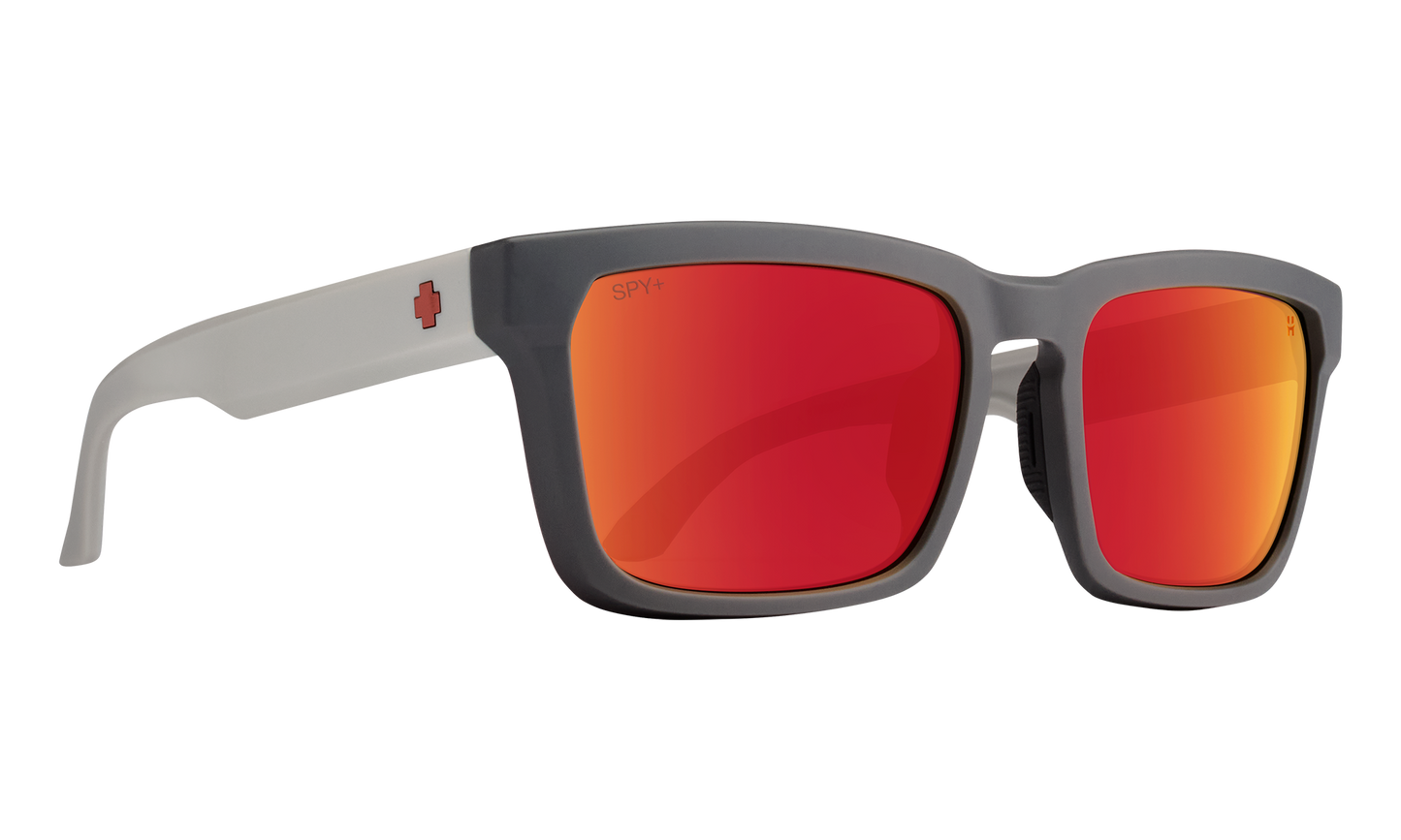 SPY Helm Tech Sunglasses  Happy Gray Green Red Spectra Dark Gray Cream  57-18-143