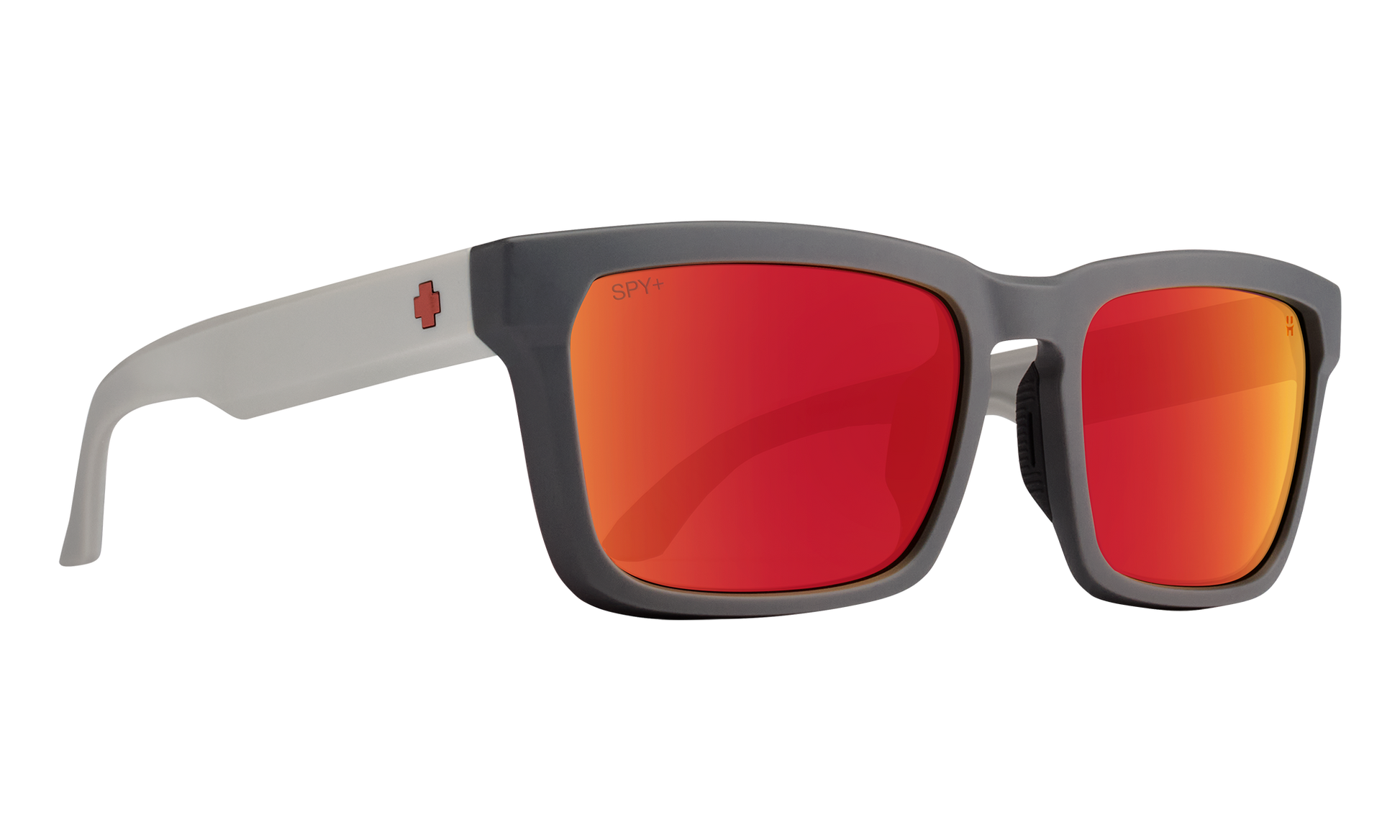 SPY Helm Tech Sunglasses  Happy Gray Green Red Spectra Dark Gray Cream  57-18-143