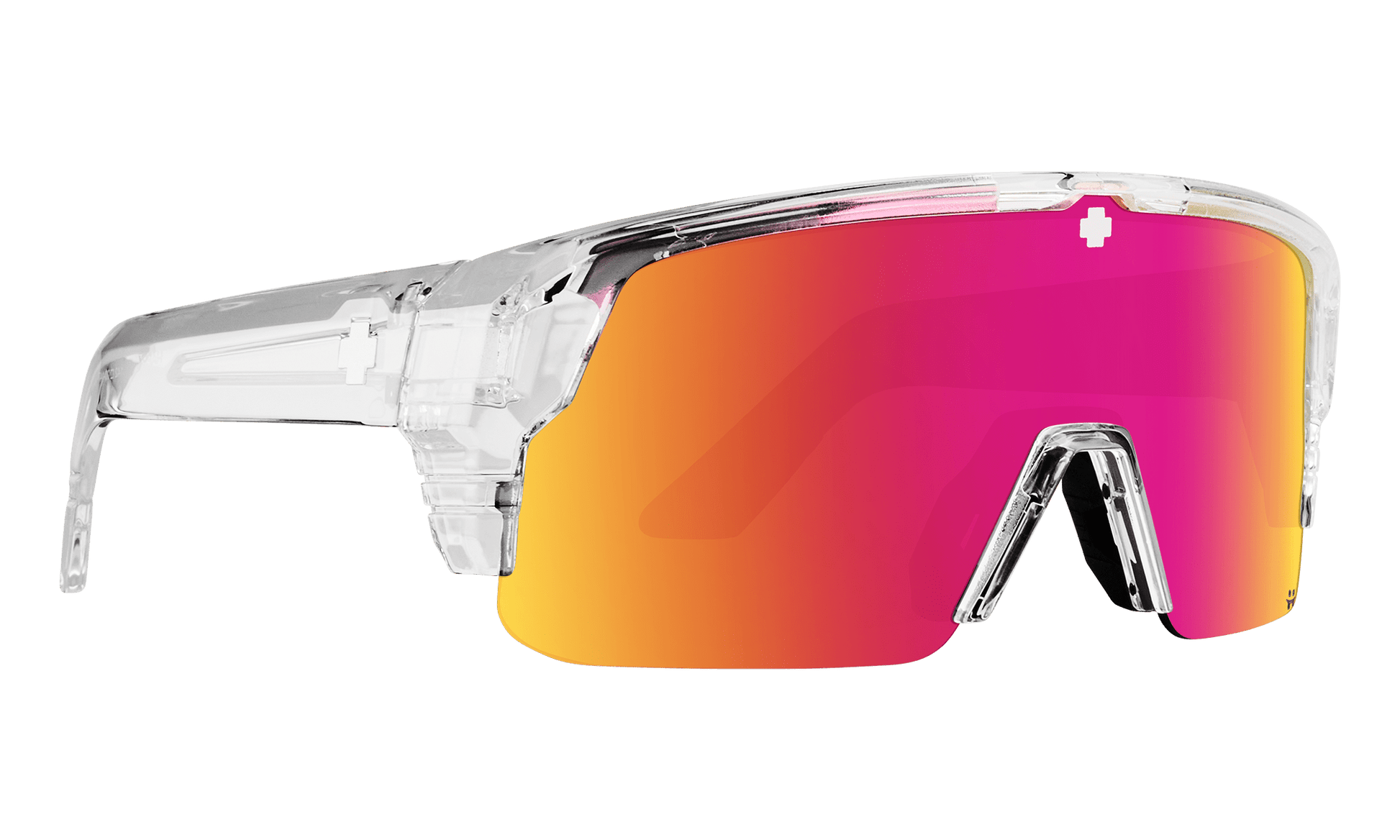 SPY Monolith 50/50 Sunglasses  Happy Gray Green Pink Spectra Mirror Crystal  142-00-147