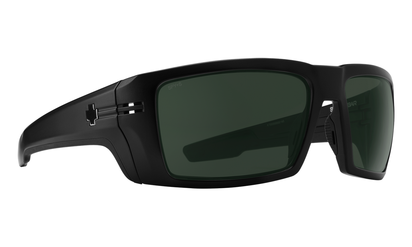 SPY Rebar Sunglasses  Happy Gray Green ANSI Matte Black  62-18-130