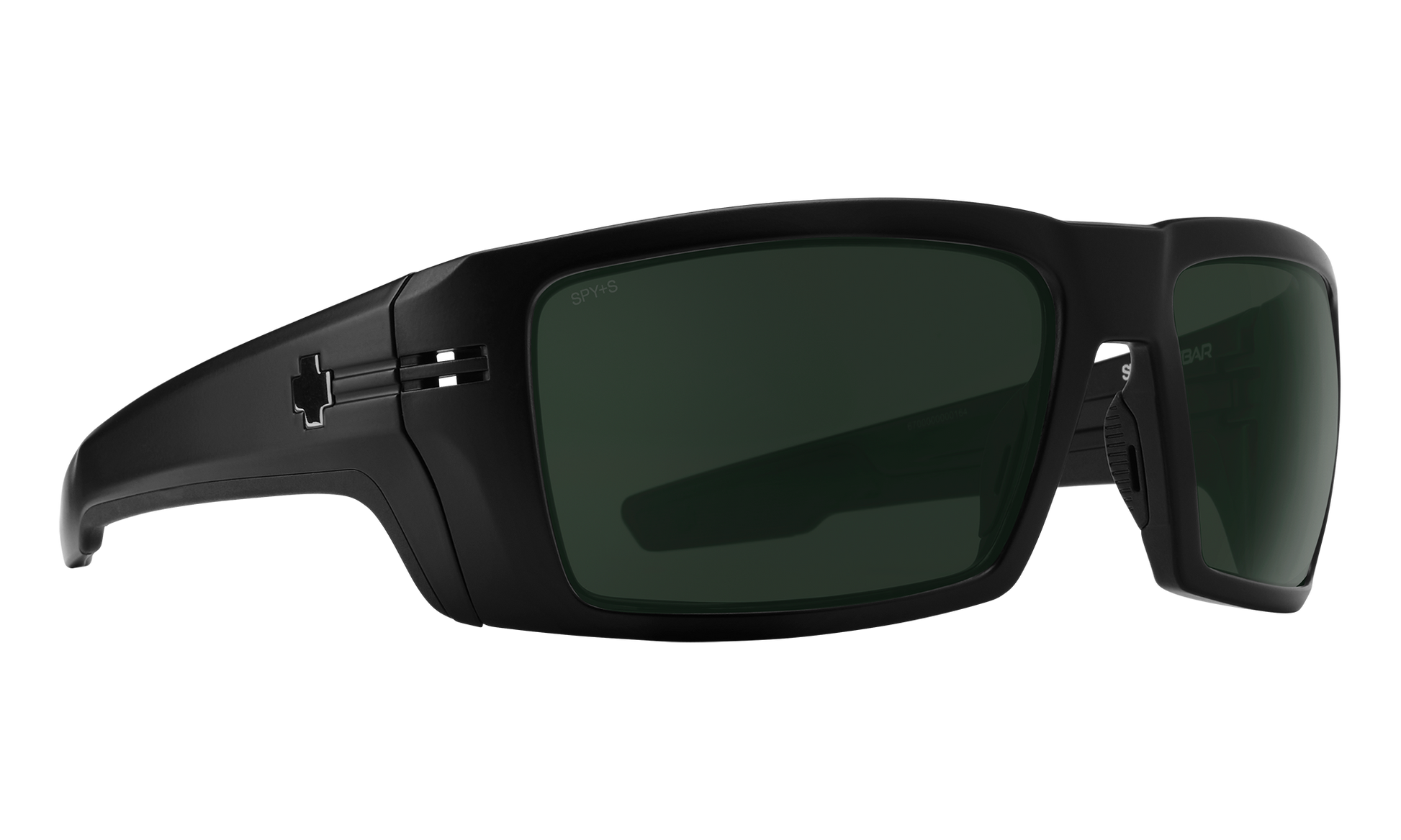 SPY Rebar Sunglasses  Happy Gray Green Polar ANSI Matte Black  62-18-130