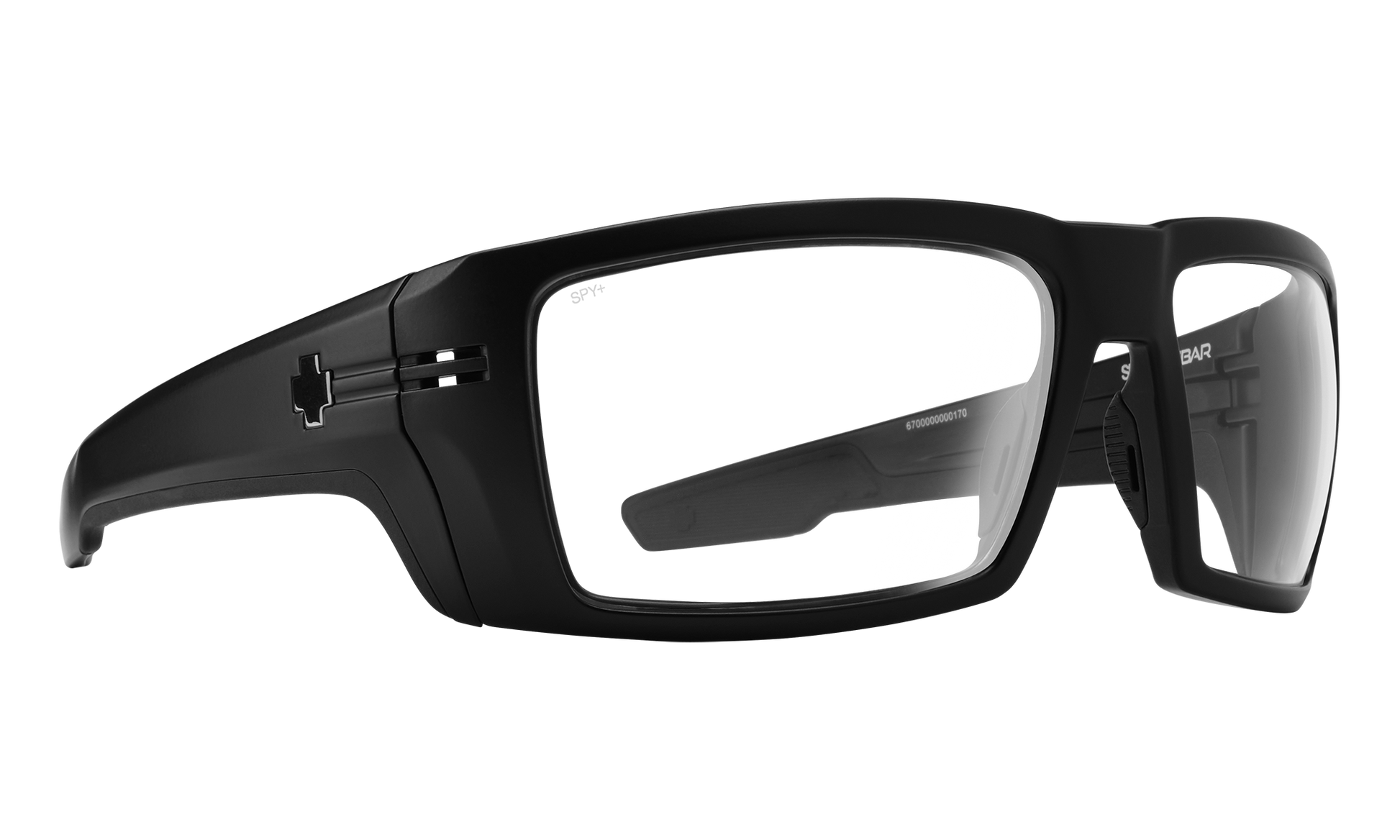 SPY Rebar Sunglasses  Clear ANSI Matte Black  62-18-130