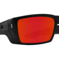 SPY Rebar Sunglasses  Happy Bronze Red Spectra Mirror ANSI Matte Black  62-18-130
