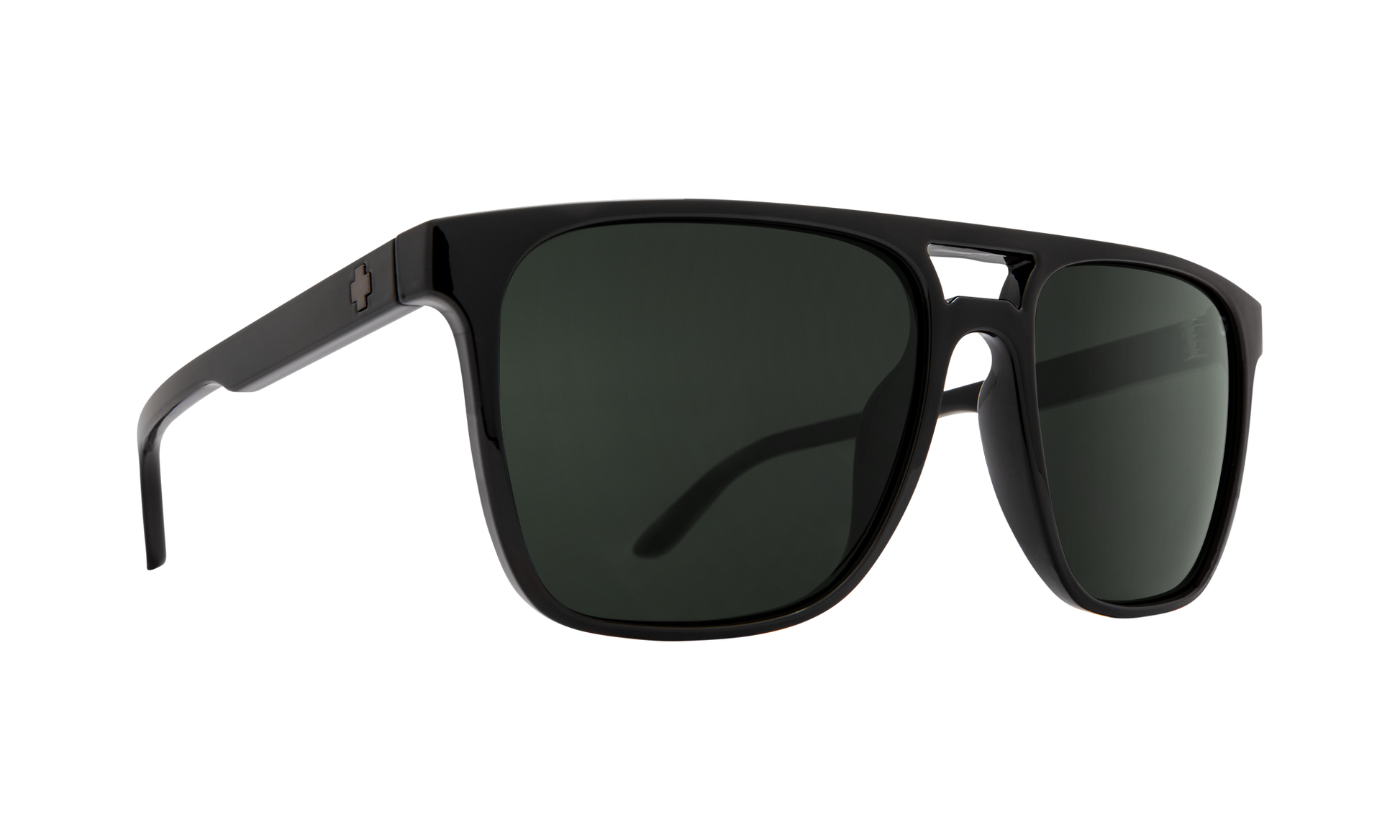 SPY Czar Sunglasses  Happy Gray Green Polar Matte Black  59-17-148