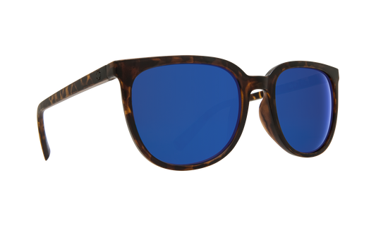 SPY Fizz Sunglasses  Gray w/ Dark Blue Spectra Matte Blonde Tort  53-21-145