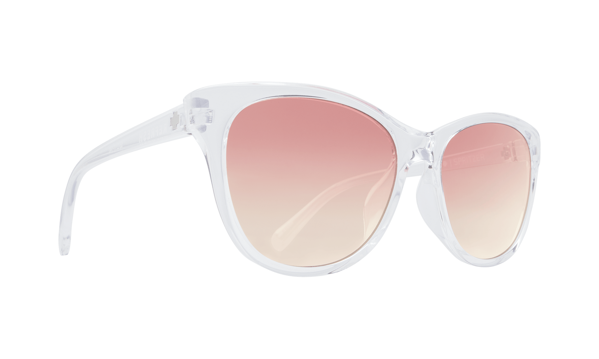SPY Spritzer Sunglasses  Pink Sunset Fade Clear  55-17-140