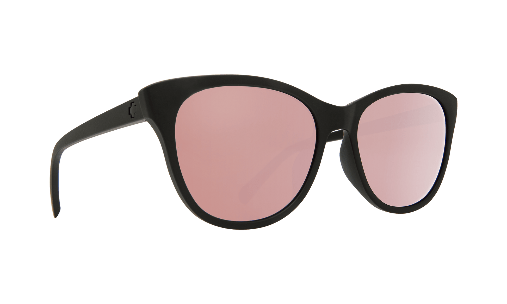 SPY Spritzer Sunglasses  Bronze w/Rose Quartz Spectra Matte Black  55-17-140