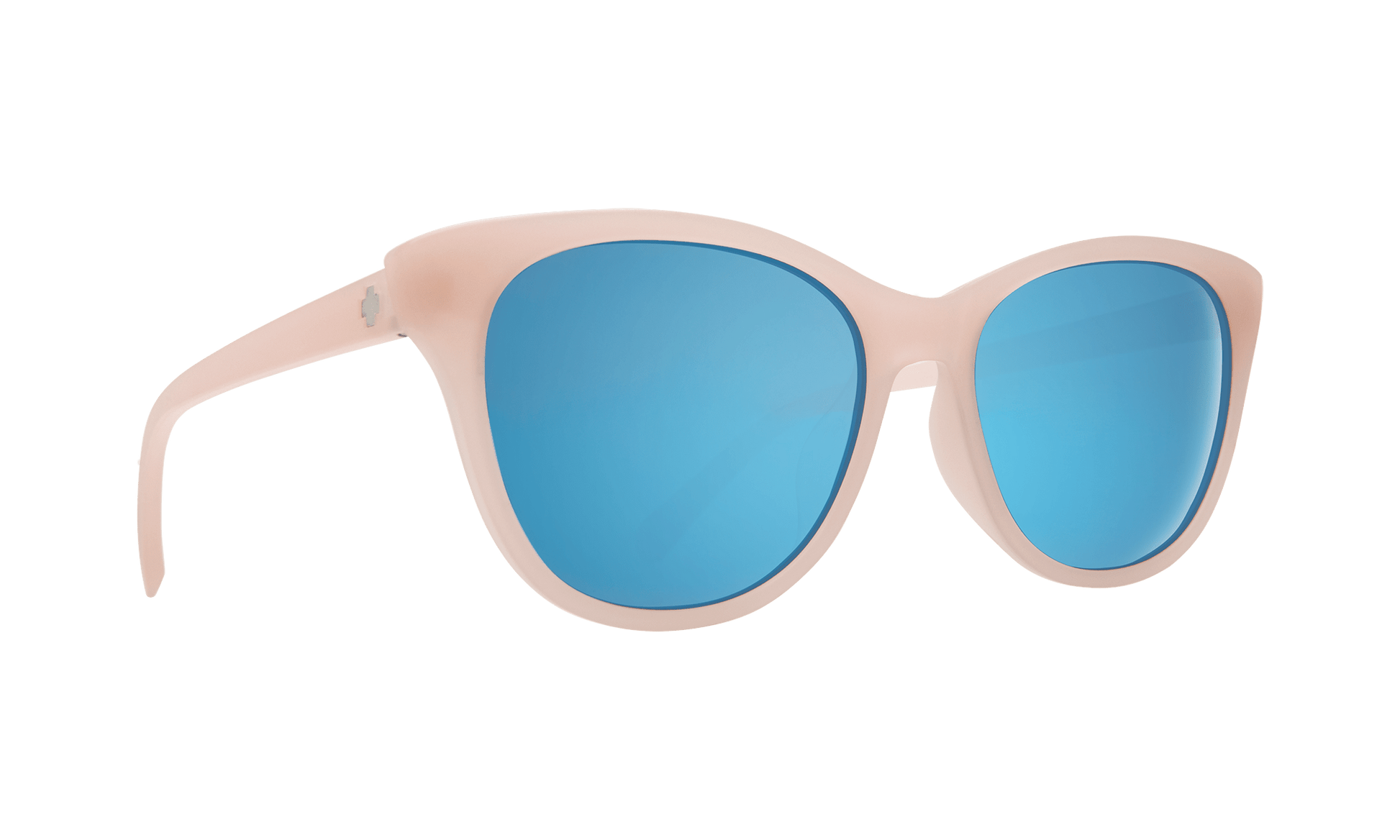 SPY Spritzer Sunglasses  Gray w/ Light Blue Spectra Matte Translucent Blush  55-17-140