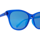 SPY Spritzer Sunglasses  Gray with Dark Blue Mirror Sapphire  55-17-140