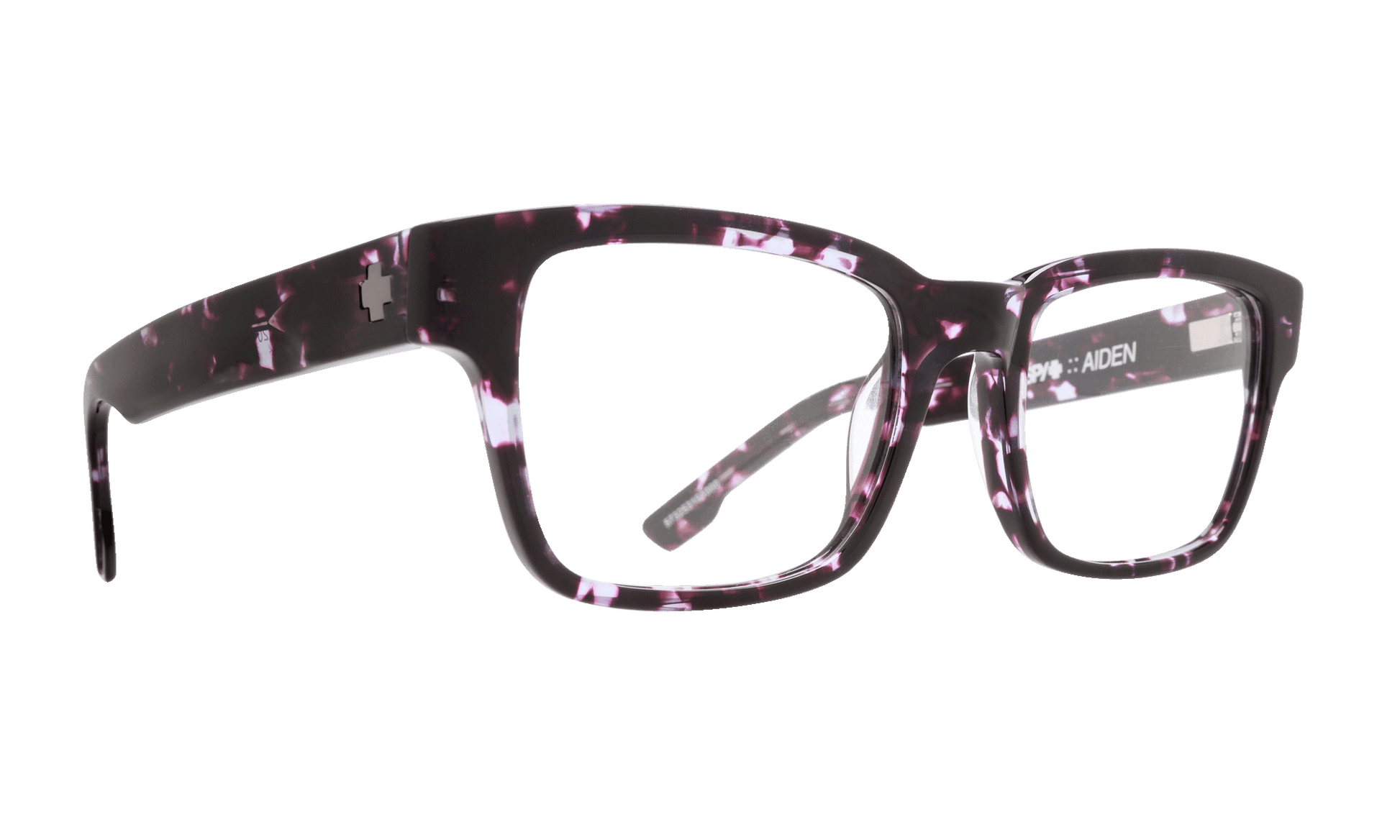 SPY AIDEN Eyeglasses   Plum Camo Tort  a clean 53-20-145