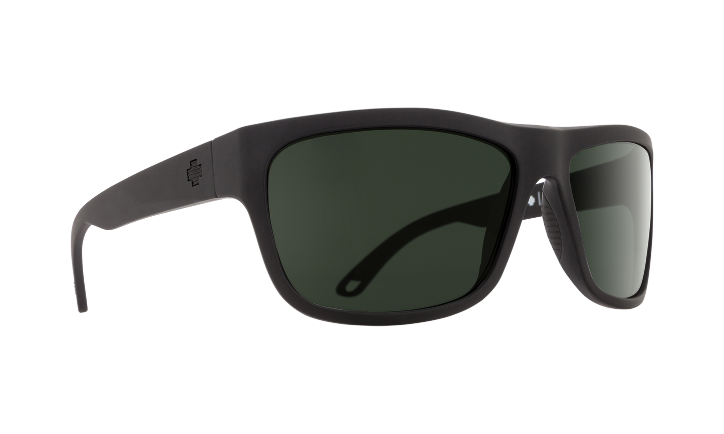 SPY Angler Sunglasses  Happy Gray Green Matte Black  59-17-130
