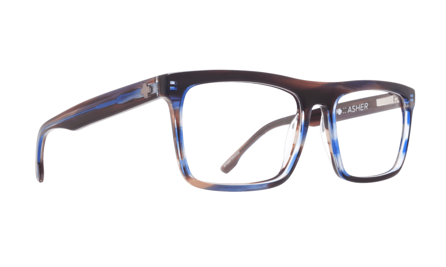 SPY ASHER Eyeglasses   Blue Sunset  a timely 52-18-140