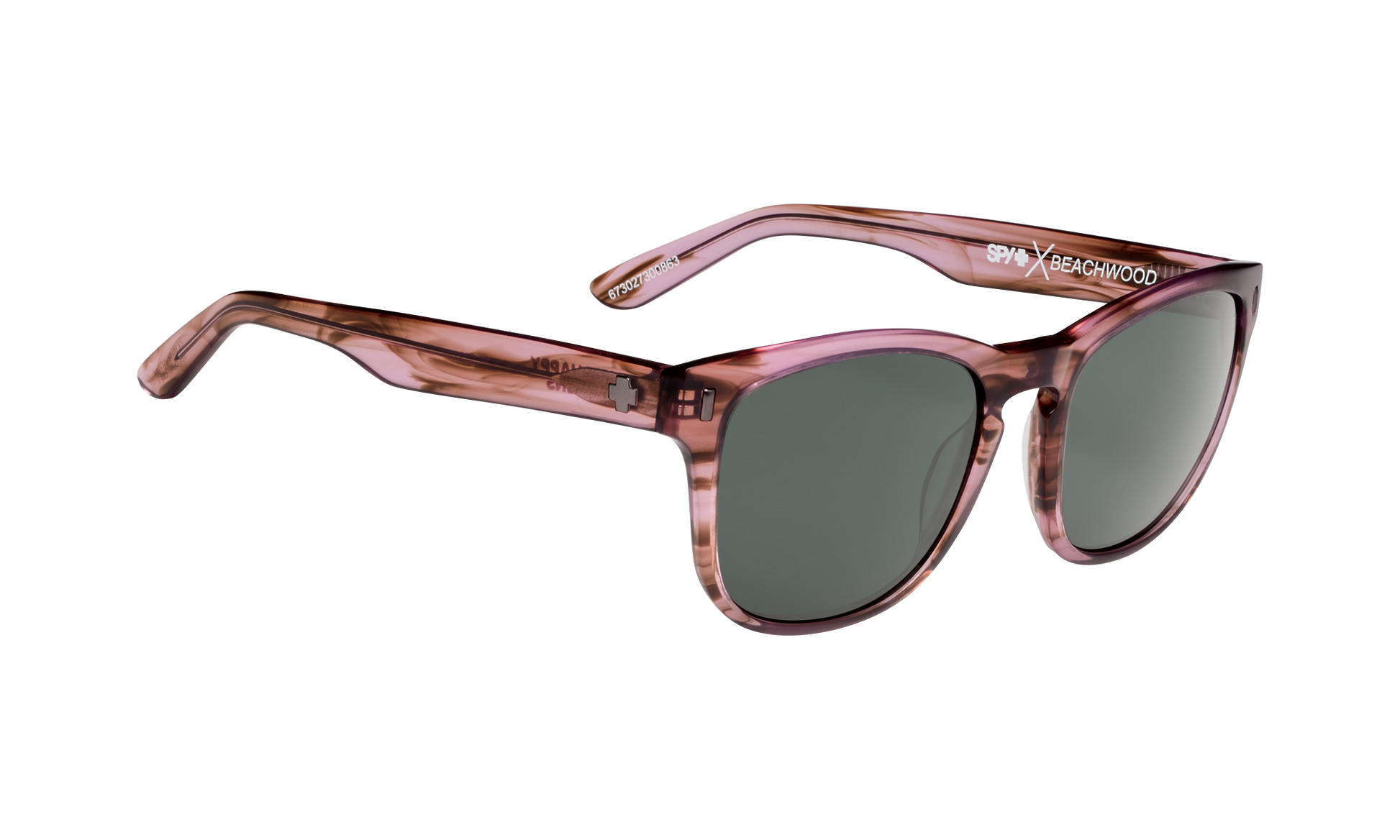 SPY Beachwood Sunglasses  Happy Gray Green Pink Smoke  54-20-140