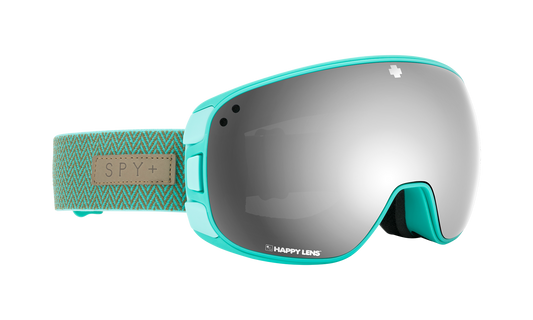 SPY Bravo Snow Goggle Goggles  Happy Gray Green with Silver Spectra ;VLT:17%; + Happy Yellow with Lucid Green ;VLT:53%; Herringbone Mint One Size