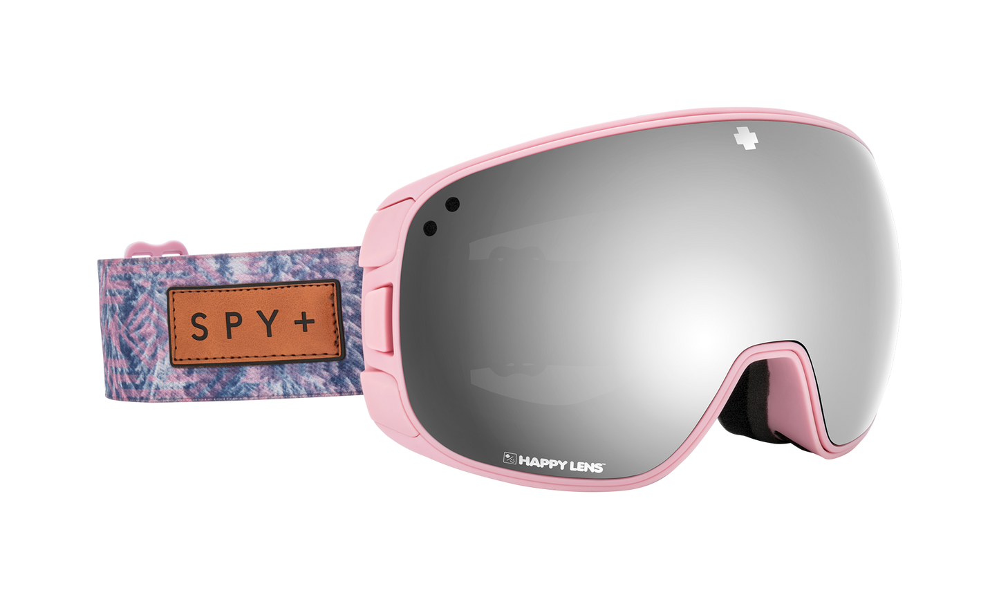 SPY Bravo Snow Goggle Goggles  Happy Gray Green with Silver Spectra ;VLT:17%; + Happy Yellow with Lucid Green ;VLT:53%; Native Nature Pink One Size