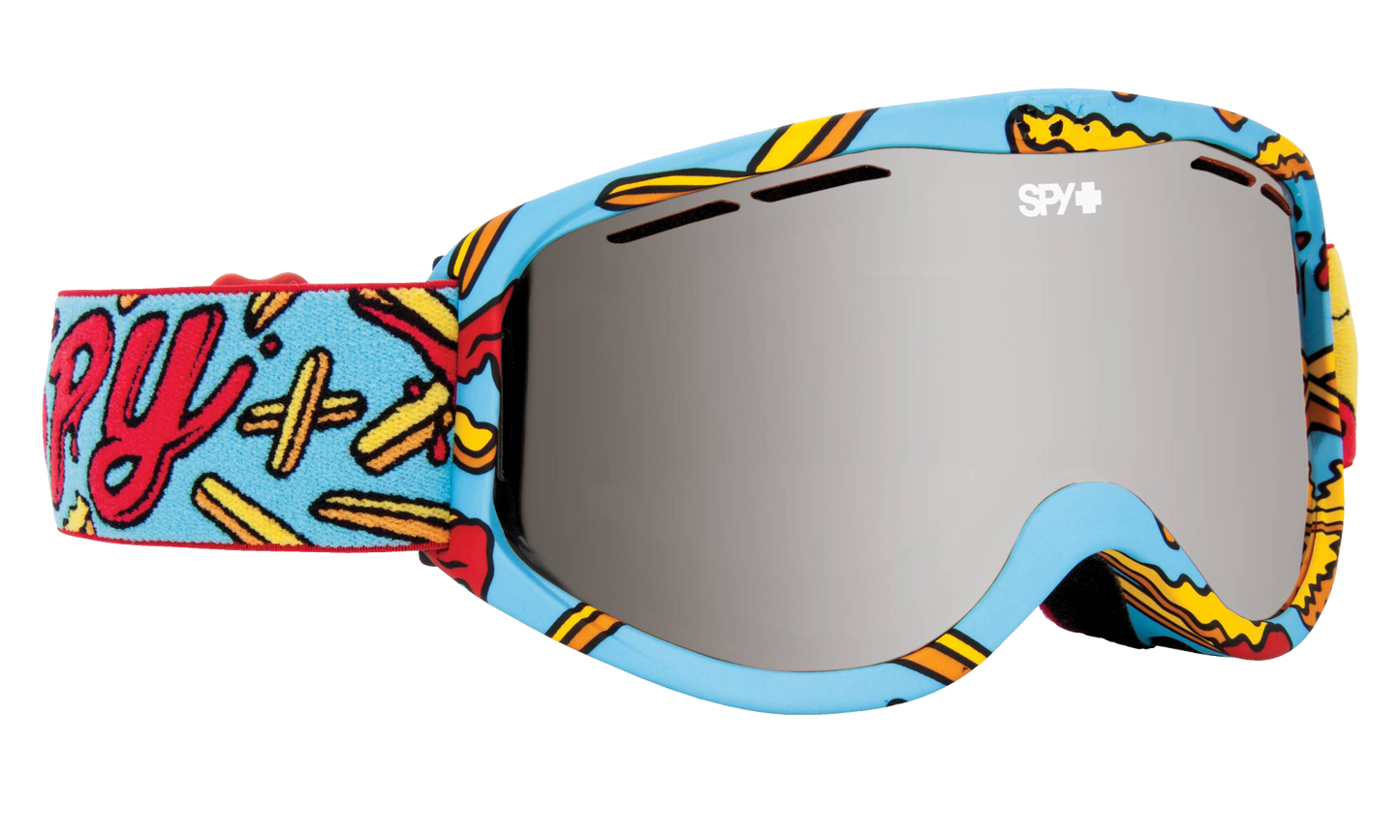 SPY Cadet Snow Goggle Goggles  Bronze with Silver Spectra ;VLT:12%; Pizza vs. French Fries One Size