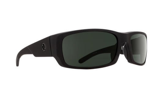 SPY Caliber Sunglasses  Happy Gray Green Polar Soft Matte Black  59-16-125