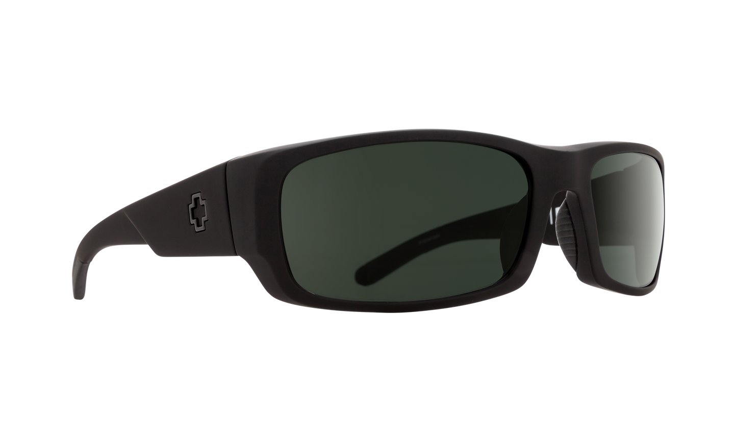 SPY Caliber Sunglasses  Happy Gray Green Polar Soft Matte Black  59-16-125