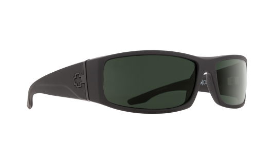 SPY Cooper Sunglasses  Happy Gray Green Polar Soft Matte Black  59-16-127