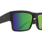 SPY Cyrus Sunglasses  Happy Bronze Polar with Green Spectra Mirror Matte Black  58-17-145
