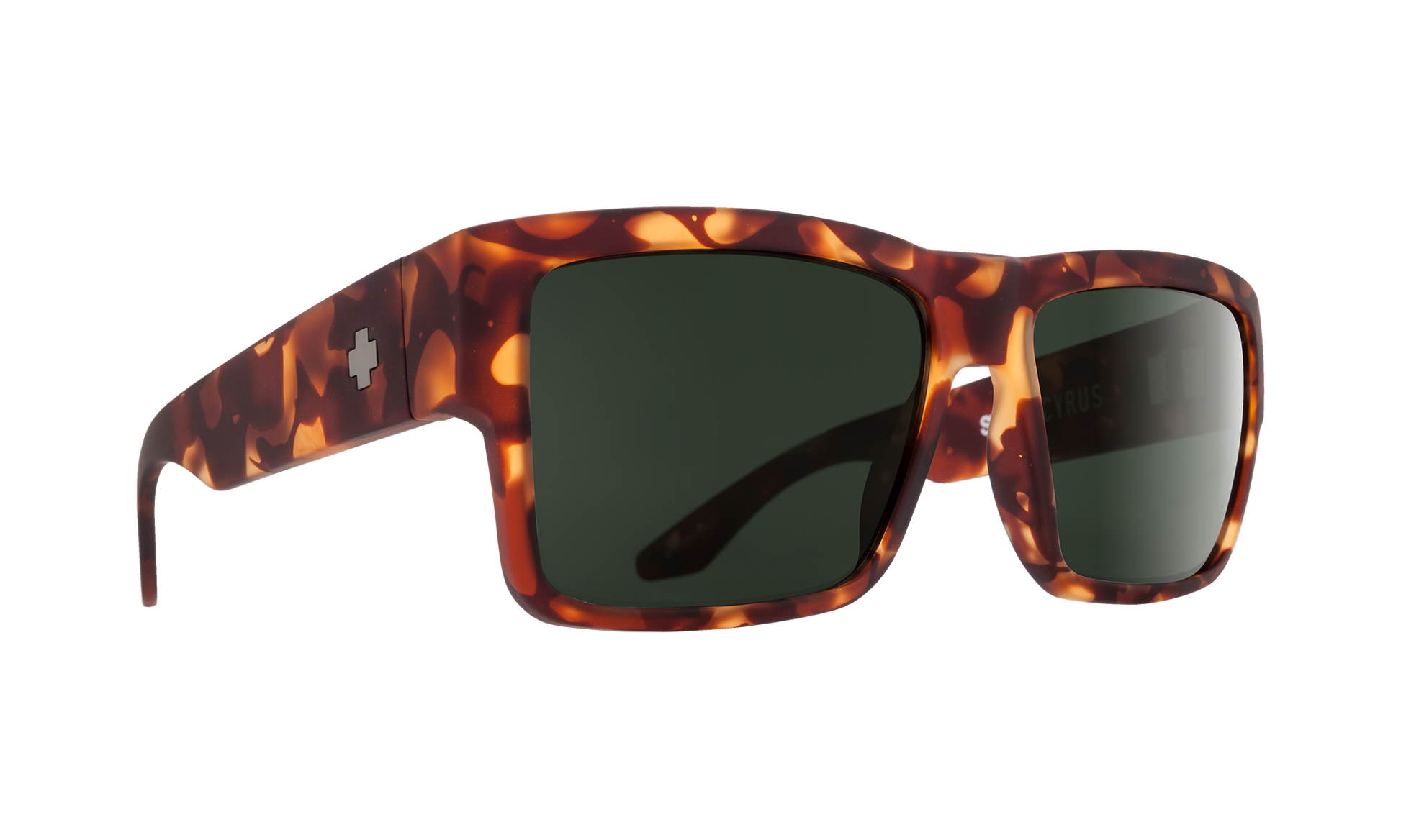 SPY Cyrus Sunglasses  Happy Gray Green Soft Matte Camo Tort  58-17-145