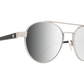 SPY Deco Sunglasses  Happy Gray Green with Silver Mirror Matte Silver/Black  53-20-145