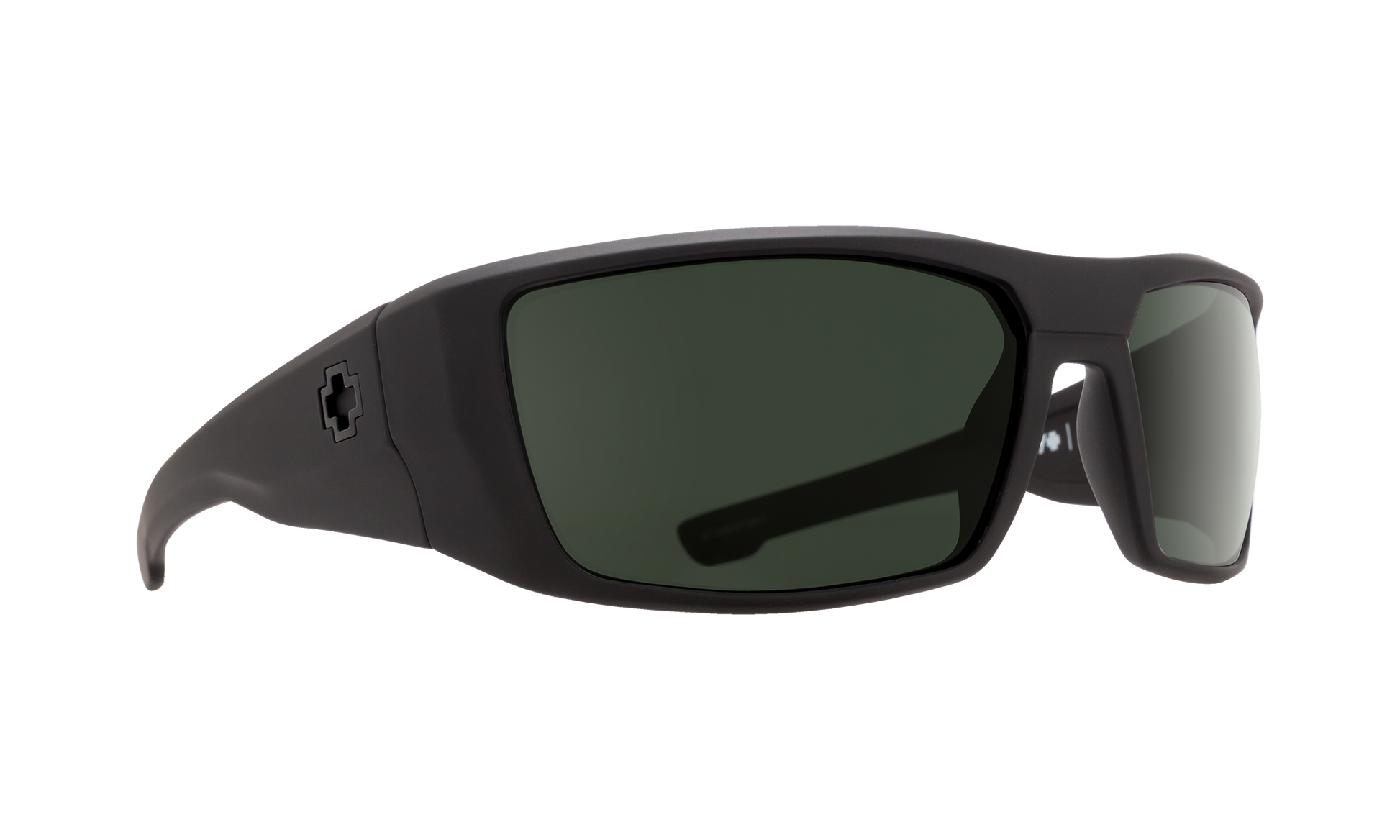 SPY Dirk Sunglasses  Happy Gray Green Polar Soft Matte Black  64-16-125