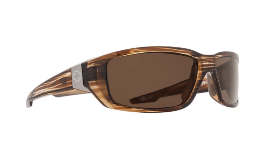 SPY Dirty Mo Sunglasses  Happy Bronze Polar Brown Stripe Tort  61-17-121