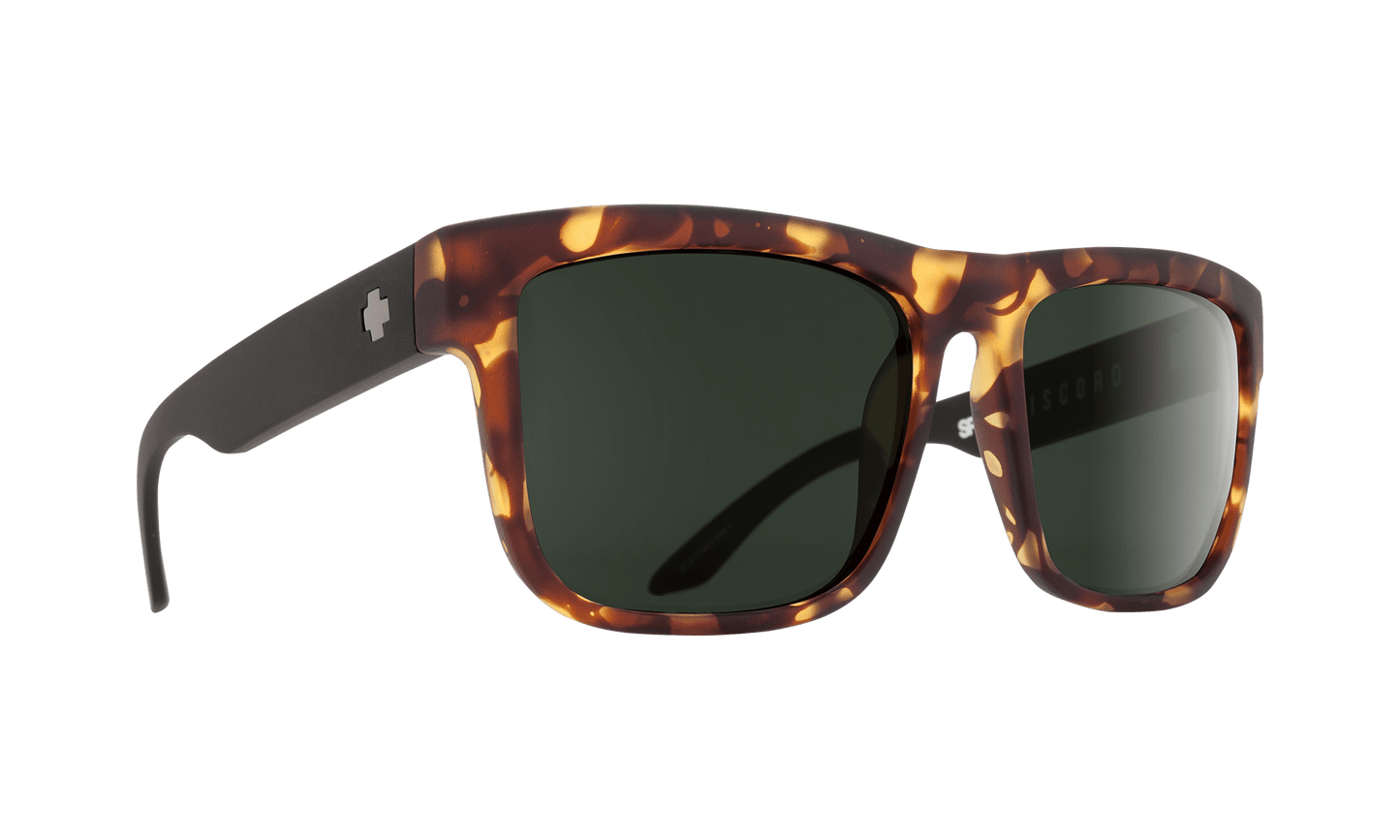 SPY Discord Sunglasses  Happy Gray Green Vintage Tortoise  57-17-145