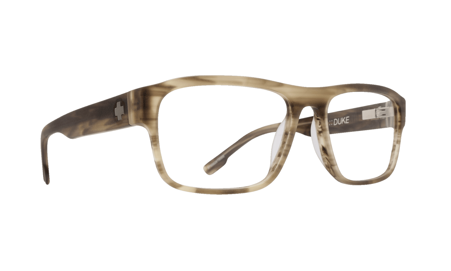 SPY DUKE Eyeglasses   Matte Green Smoke  a solid 54-18-140