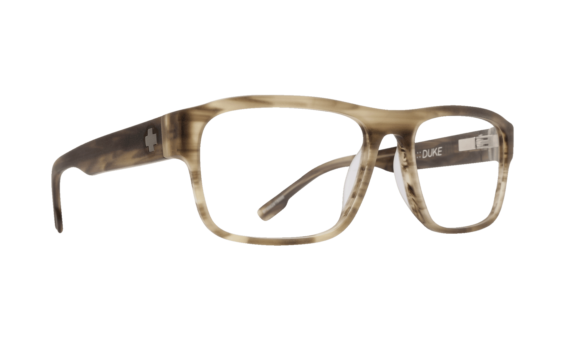 SPY DUKE Eyeglasses   Matte Green Smoke  a solid 54-18-140