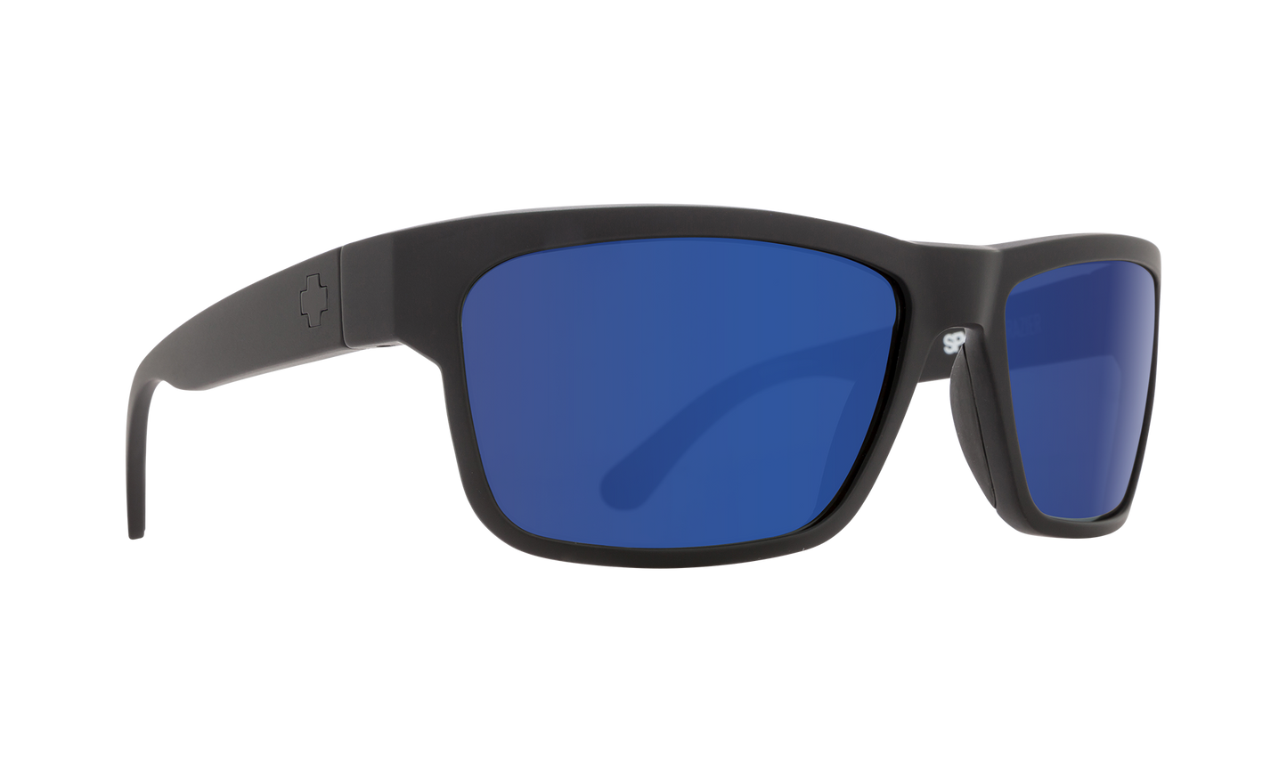 SPY Frazier Sunglasses  Happy Bronze Polar with Blue Spectra Mirror Matte Black  59-16-127