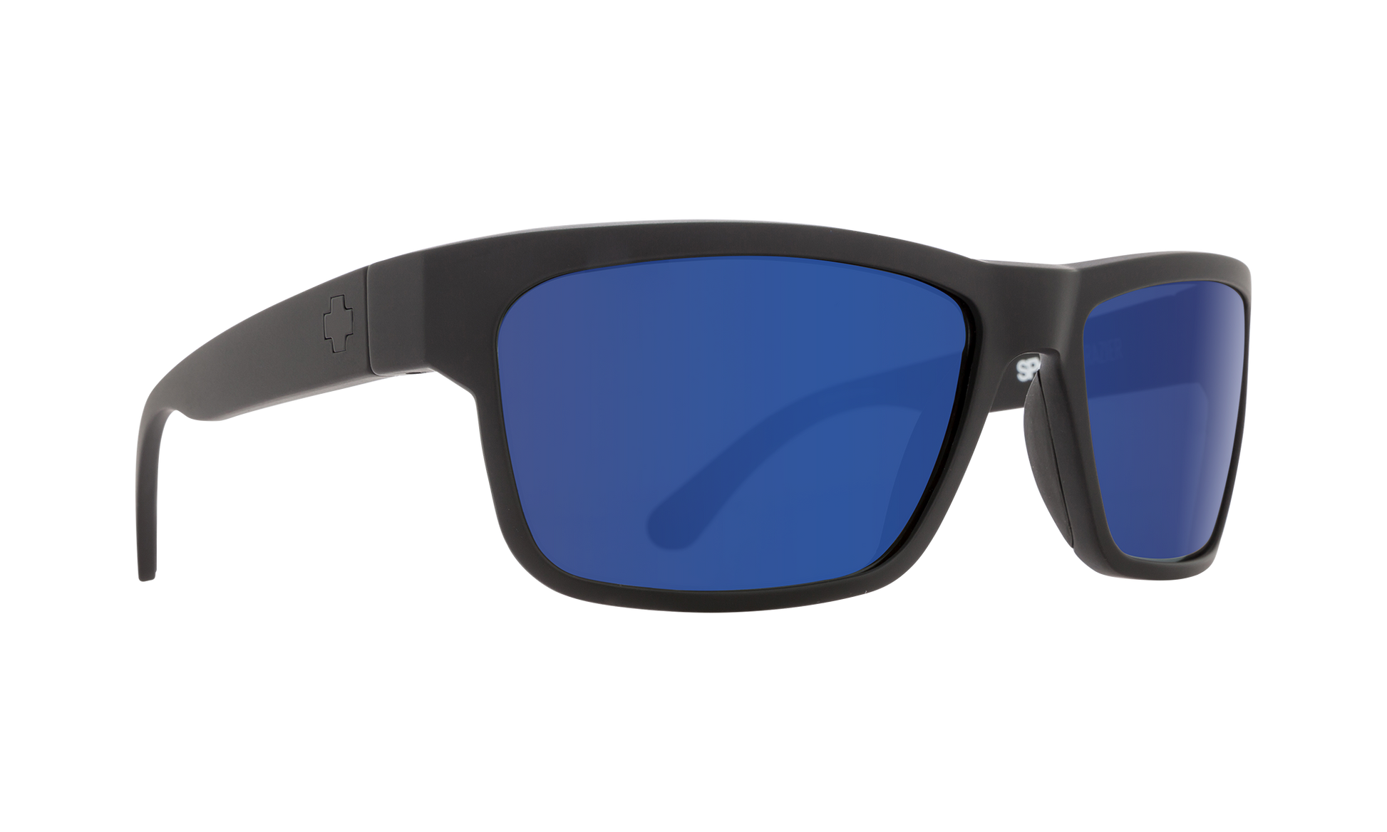 SPY Frazier Sunglasses  Happy Bronze Polar with Blue Spectra Mirror Matte Black  59-16-127
