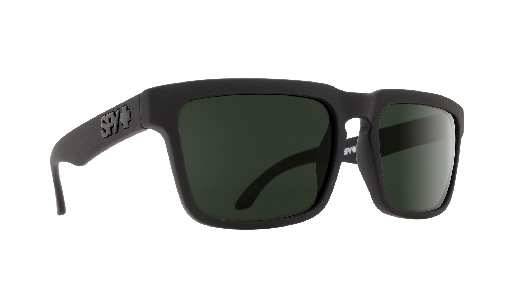 SPY Helm Sunglasses  Happy Gray Green Polar Soft Matte Black  57-18-140