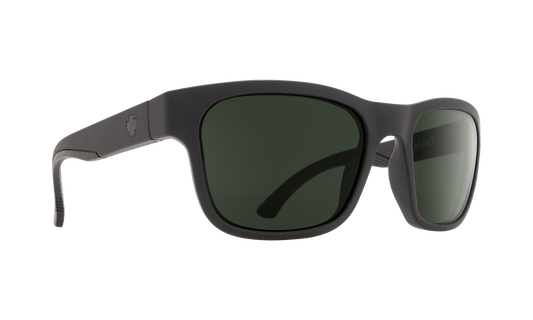 SPY Hunt Sunglasses  Happy Gray Green Matte Black  55-19-130