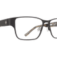 SPY JETT Eyeglasses  Clear Matte Black/Black Tiger  a clean 54-17-145