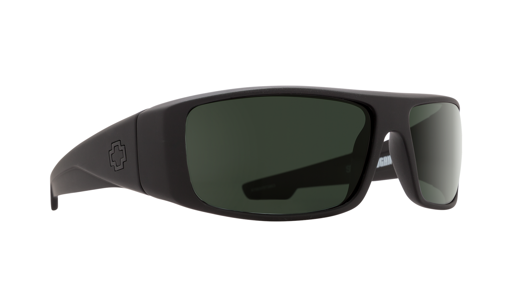 SPY Logan Sunglasses  Happy Gray Green Soft Matte Black  61-14-127