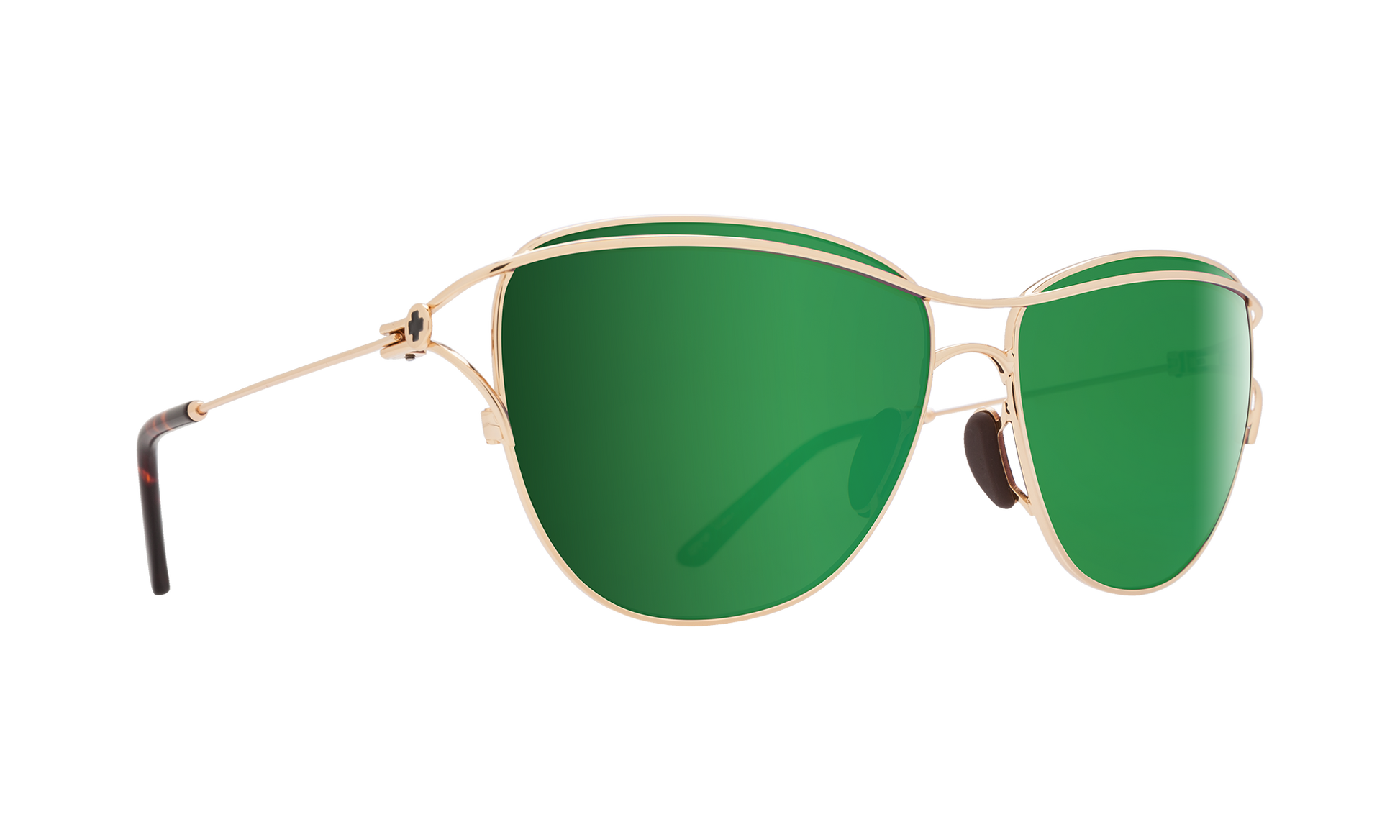 SPY Marina Sunglasses  Happy Bronze with Emerald Spectra Gold  57-14-130