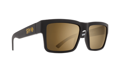 SPY Montana Asian Fit Sunglasses  Happy Bronze with Gold Mirror Soft Matte Black  a medium 54-16-140