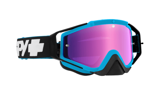 SPY Omen Mx Goggle Goggles  Smoke w/ Pink Spectra + Clear AFP Slice Blue One Size