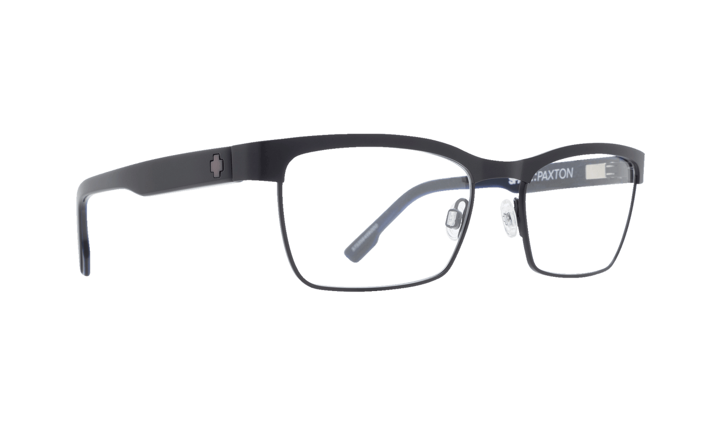SPY PAXTON Eyeglasses   Matte Black/Black Blue Horn  a masculine 51-17-135