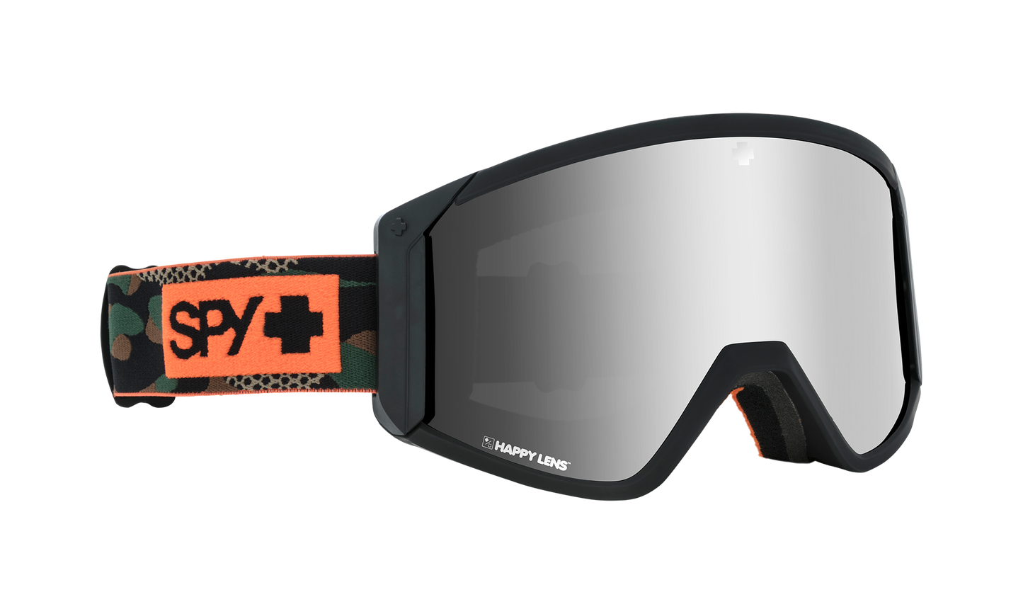 SPY Raider Snow Goggle Goggles  Happy Bronze with Silver Spectra ;VLT:15%; + Persimmon ;VLT:53%; Matte Black One Size