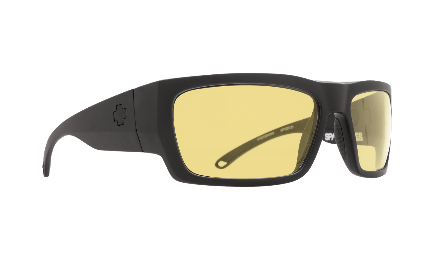 SPY Rover Sunglasses  Happy Yellow Matte Black ANSI RX  59-16-12
