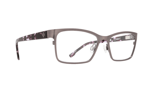 SPY SONNY Eyeglasses   Brushed Gunmetal/Purple Camo Tort  a happy 52-16-140