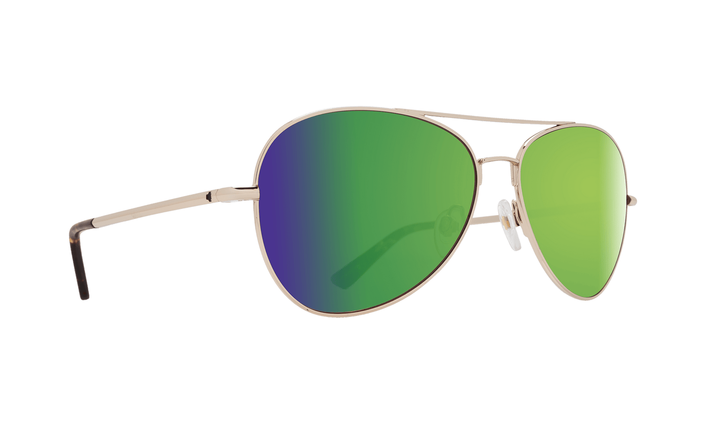 SPY Whistler Sunglasses  Happy Bronze with Green Spectra Gold  58-14-140