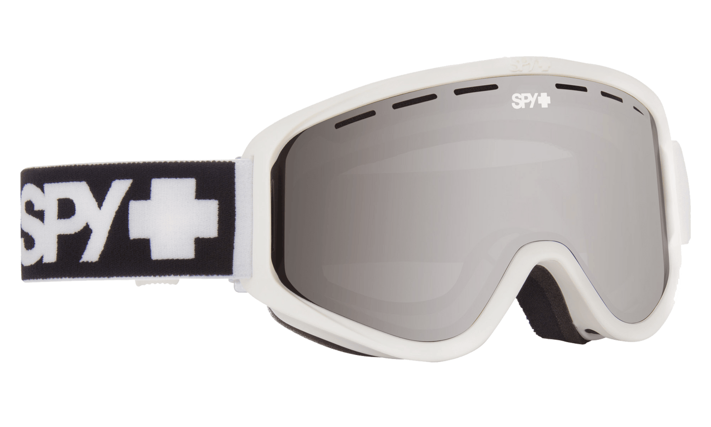 SPY Woot Snow Goggle Goggles  Bronze with Silver Spectra ;VLT:12%; + Persimmon ;VLT:53%; Matte White One Size